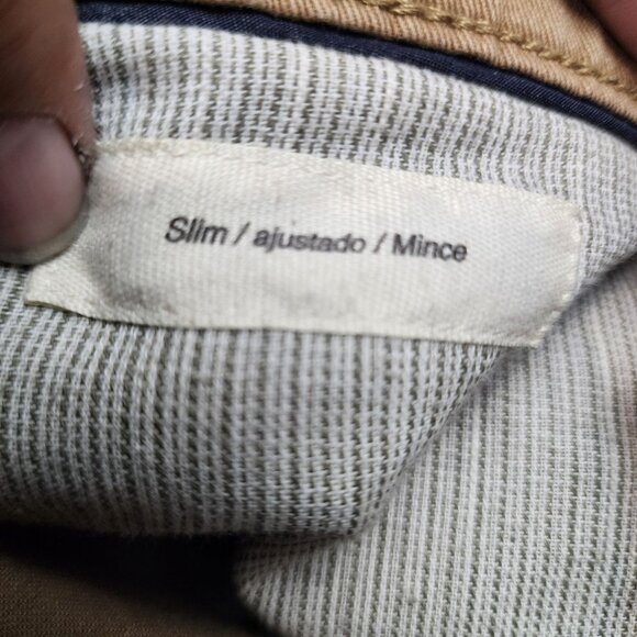 Goodthreads Pants Mens 32x34 Brown Stretch Mid Rise Slim - Picture 10 of 13